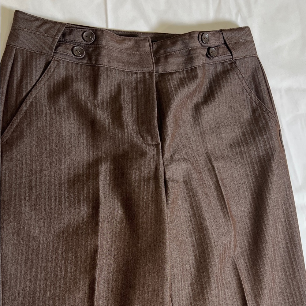 Larry Levine Chocolate Pinstripe Pants